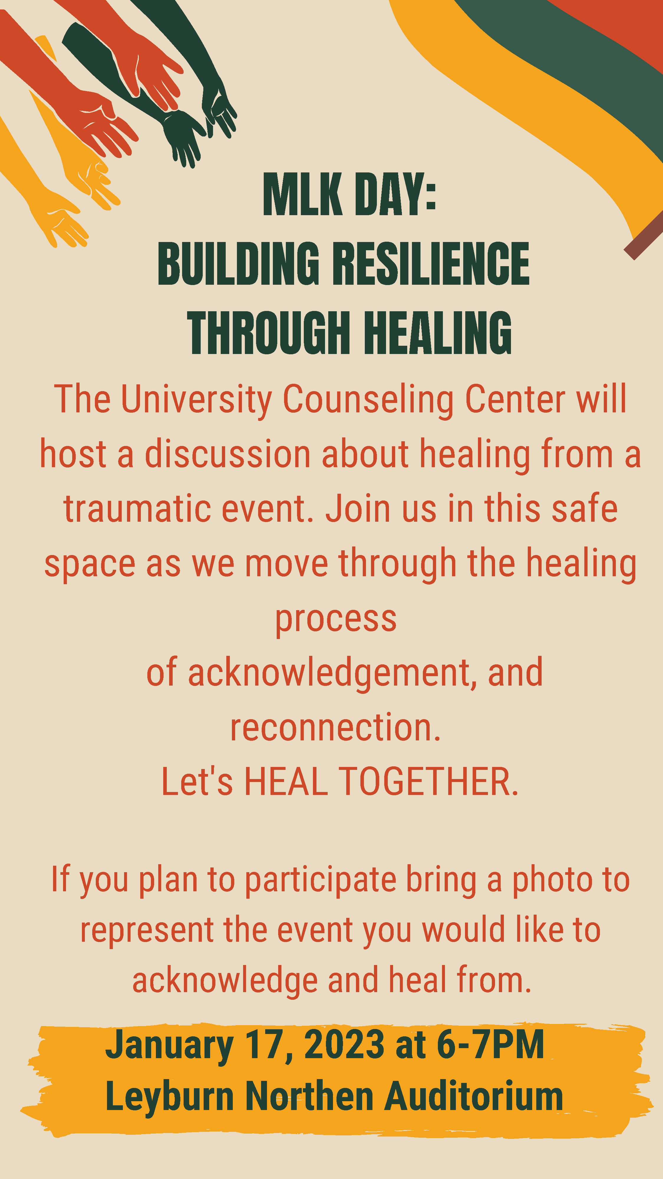 MLK Day: Building Resilience Through Healing Poster